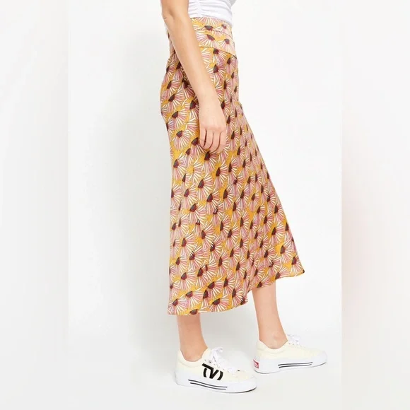 Free People Normani Bias-Printed Skirt 10 - Picture 3 of 10
